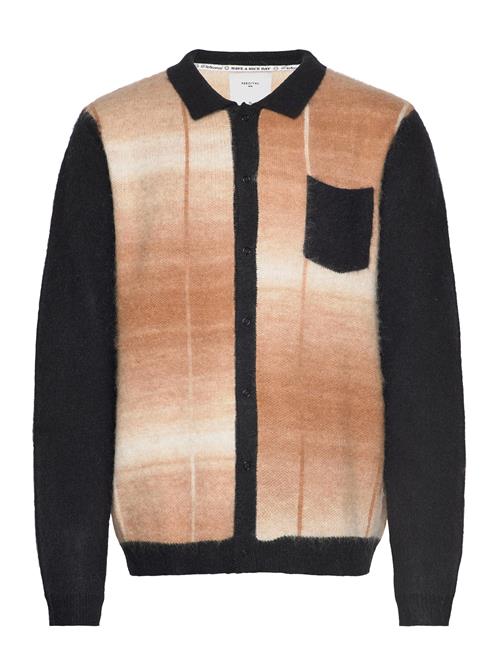 Percival Checker Gradient Bobcat Cardigan Percival Beige