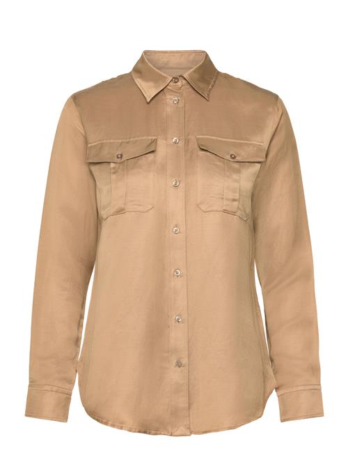 Lauren Ralph Lauren Satin Shantung Shirt Lauren Ralph Lauren Beige