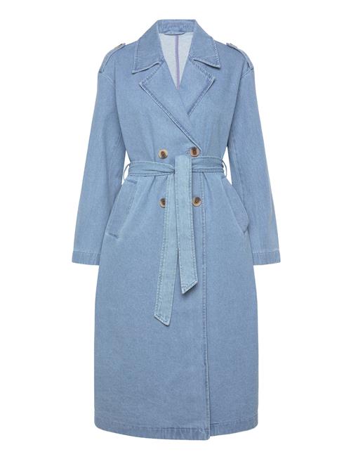 Vila Vici Doublebreasted L/S Denim Trenchcoat Vila Blue