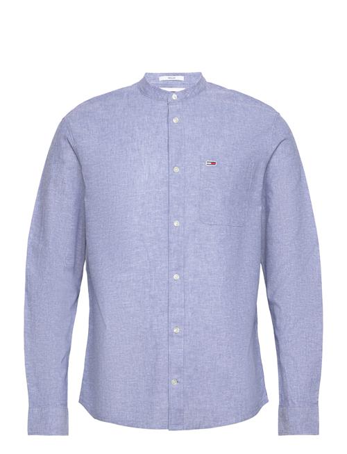 Tommy Jeans Tjm Reg Mao Linen Blend Shirt Tommy Jeans Blue