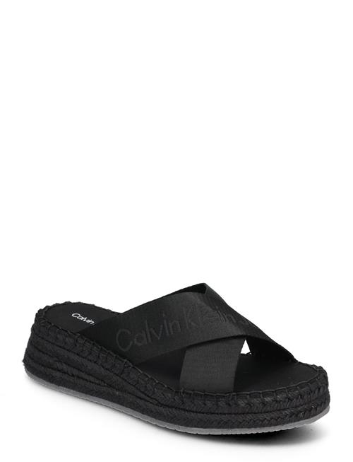 Se Calvin Klein Sporty Wedge Rope Sandal Mr Calvin Klein Black ved Booztlet