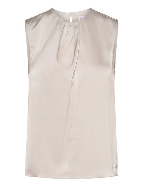 Calvin Klein Shiny Satin Fluid Ns Blouse Calvin Klein Beige