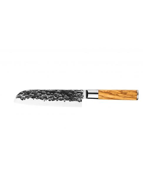 Forged Santoku Knife 18 Forged Olive Forged Brown