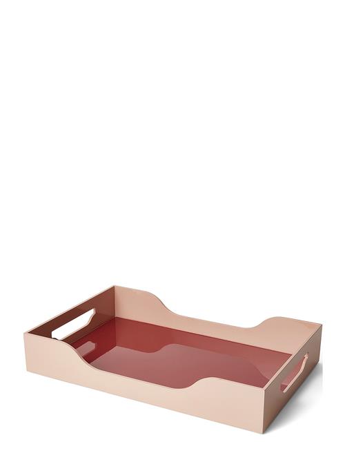 Se PRINTWORKS Lacquered Tray - Swell, Maroon/Pink L PRINTWORKS Pink ved Booztlet