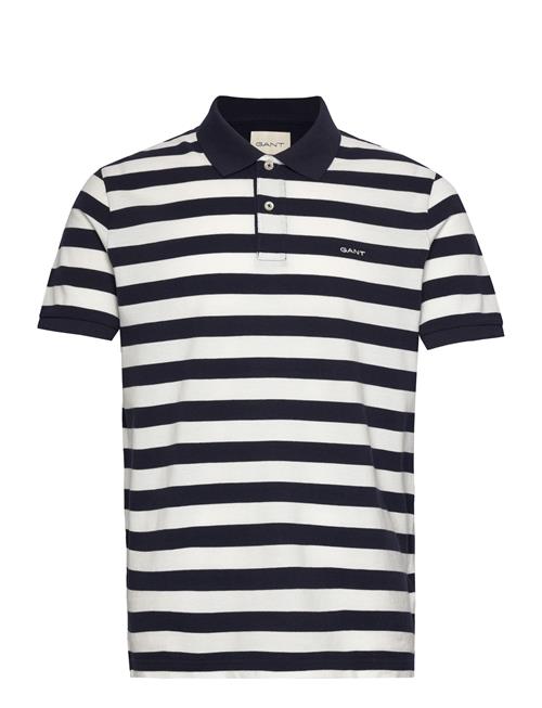 GANT Stripe Ss Pique Polo GANT Blue