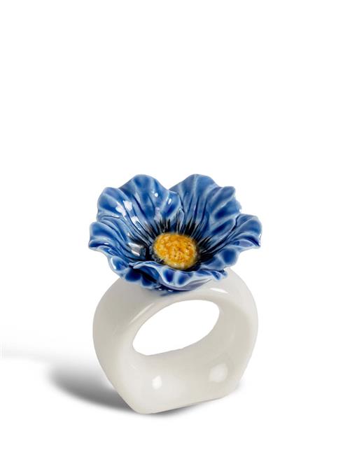 Se Byon Napkin Ring Poppy 2Pcs/Set Byon Blue ved Booztlet