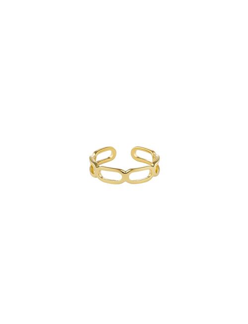 Design Letters Square Link Ring Design Letters Gold