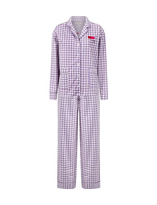 Anna + Nina Chill Pill Gingham Pyjama Anna + Nina Purple