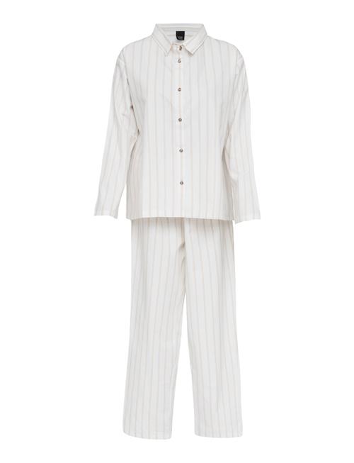 Se Høie of Scandinavia Pilen Yarndyed Flannel Pyjamas Høie Of Scandinavia White ved Booztlet