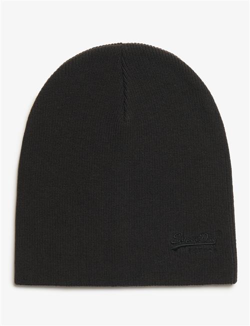 Essential Logo Knitted Beanie Superdry Black