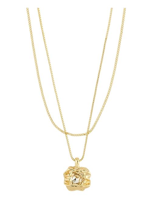 Feel Recycled Necklace 2-In-1 Set Pilgrim Gold