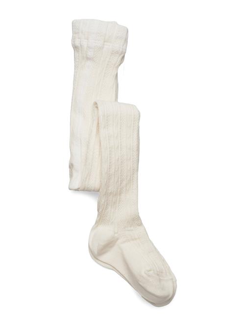 Geggamoja Cable Knitted Stockings Offwhite Geggamoja Cream