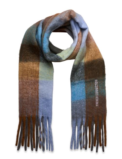 French Connection Super Soft Check Scarf French Connection Blue