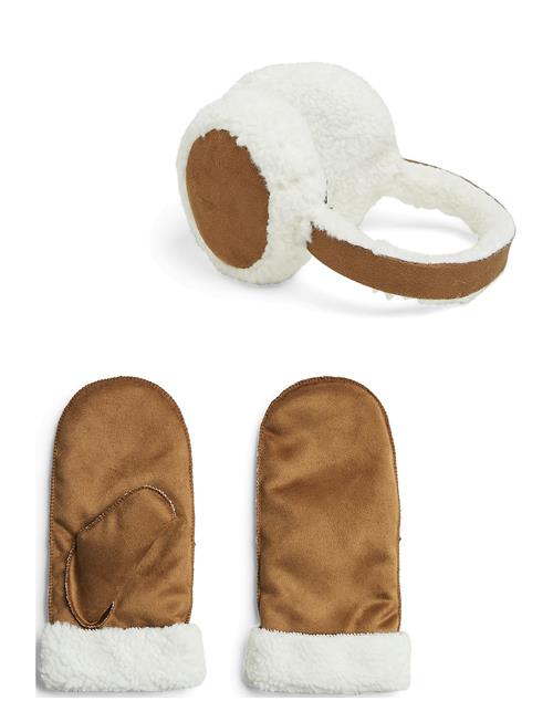 Pieces Pcrunna Earmuffs & Mittens Set Bc Pieces Brown