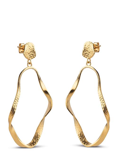 Aloma Large Earring Enamel Copenhagen Gold