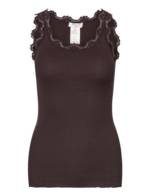 Rosemunde Rwbabette Sl U-Neck Long Lace Top Rosemunde Brown