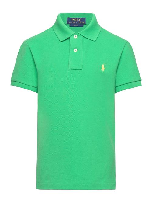 Ralph Lauren Kids Slim Fit Cotton Mesh Polo Shirt Ralph Lauren Kids Green