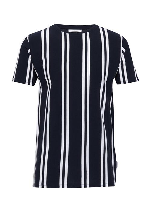 Striped Piqué Tee S/S Lindbergh Blue