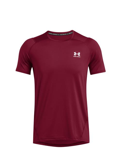 Se Under Armour Ua Hg Armour Fitted Ss Under Armour Burgundy ved Booztlet