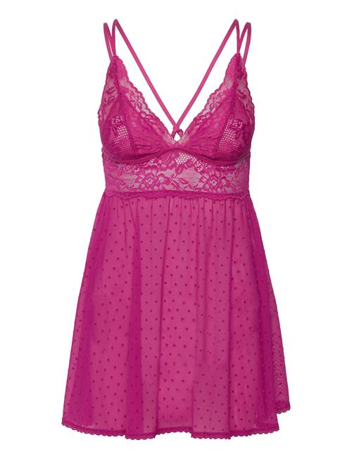 Hunkemöller Bd Dot Mesh Lace Beatriz Hunkemöller Pink