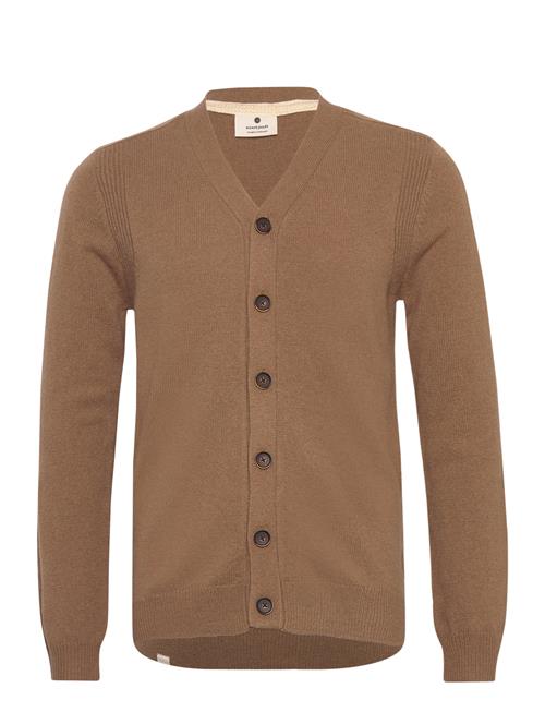 Se Anerkjendt Aksvend Lambswool Cardigan Anerkjendt Brown ved Booztlet