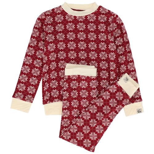 Gullkorn Design Kos Pyjamas Sæt Deep Red | Rød | 98/104 cm