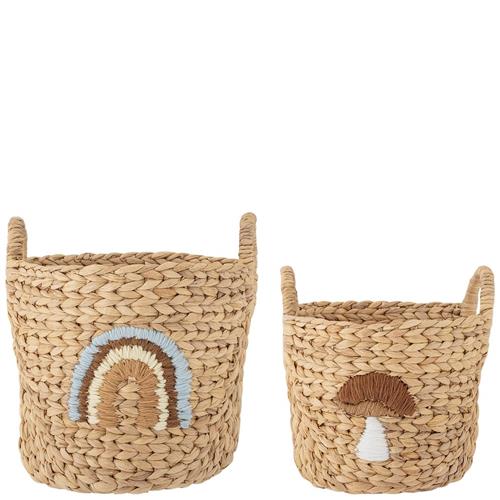 Se Bloomingville Agnes 2-pak Opbevaringskurve Natur | Beige | 0 ved Babyshop