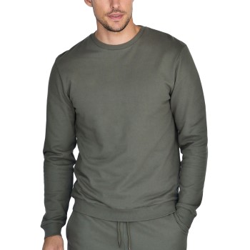 Se Bread & Boxers Bread and Boxers Organic Cotton Men Sweatshirt Oliven økologisk bomuld X-Large Herre ved Timarco