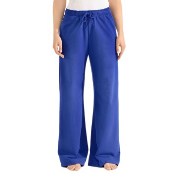 Bread & Boxers Bread and Boxers Wide Leg Lounge Pant Blå økologisk bomuld X-Small Dame