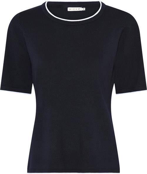 Se Micha BB Jumper_ Bbviscoseknitw. Edge Kvinde Navy Sweaters Str XL - hos Magasin ved Magasin