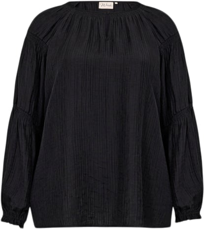 Se Wasabiconcept Curvy Wacaysa 7 Bluse Sort Kvinde 9999 Black Langærmede Bluser Str 46/46 - Nylon hos Magasin ved Magasin