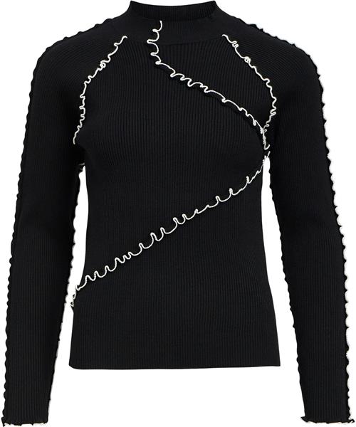 Se Object Objjanne Knit SLI L/S Pullover 136 Kvinde Multi Toppe Str XS - hos Magasin ved Magasin