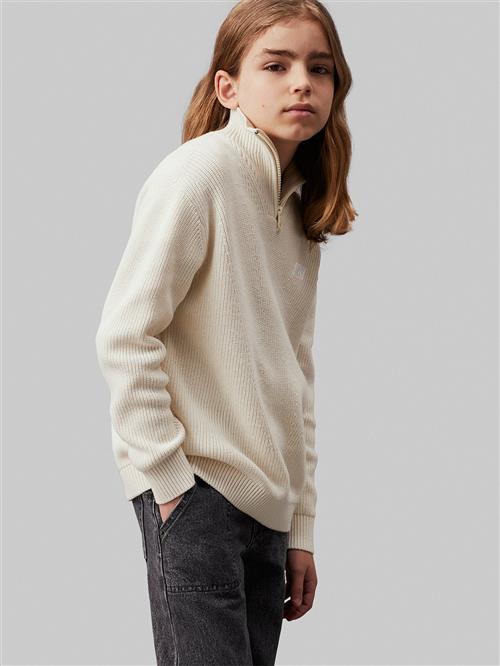 Calvin Klein Halfzip Mono Sweater Str 10 år - Ybi Strik hos Magasin