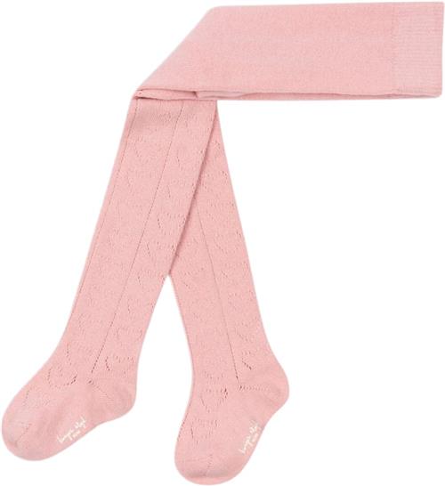 Konges Sløjd Wool Pointelle Tights Str 80-86 - Rose Strømpebukser hos Magasin