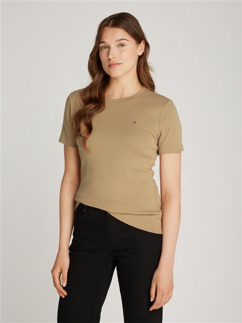 Tommy Hilfiger Slim Cody CNK SS Kvinde Safari Canvas Kortærmede T-shirts Str L - hos Magasin