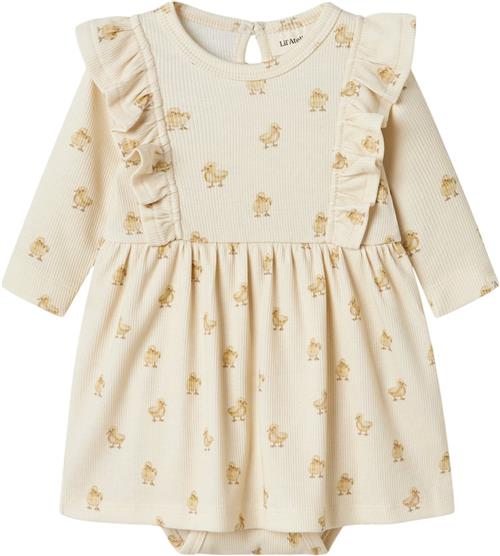 Lil' Atelier Nbflavo EMO LS Body Dress LIL Str 62 - Turtledove/duck Kjoler hos Magasin