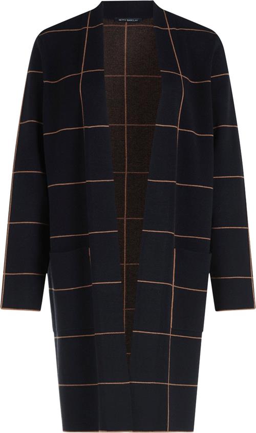 Se Betty Barclay Strickjacke Lang Kvinde Patch Black/brown Cardigans Str 46 - hos Magasin ved Magasin