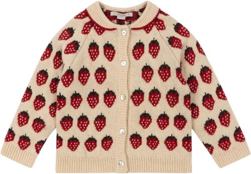 Konges Sløjd Belou Knit Collar Cardigan Str 12M - Strawberry Cardigans hos Magasin