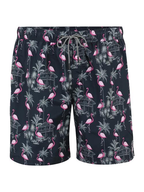 Jack & Jones Plus Badeshorts 'JJFIJIPLS'  marin / lyserød / lys pink / hvid