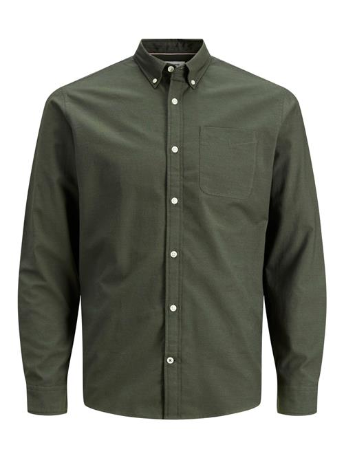 JACK & JONES Skjorte 'JJEOxford'  khaki