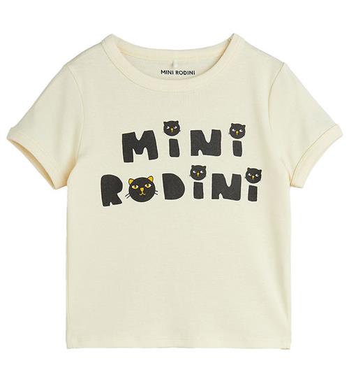 Mini Rodini Mini rodini T-shirt - Cats - Offwhite