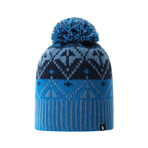 Se Reima Beanie - Pohjoinen i Navy | Marine blå | 56 cm ved Babyshop