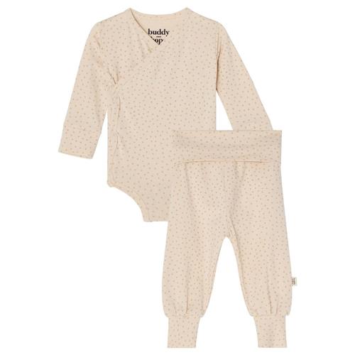 Buddy & Hope GOTS Johan Nyfødt Sæt Beige Dots 74/80 cm  Beige Prikker 74/80 cm  Unisex