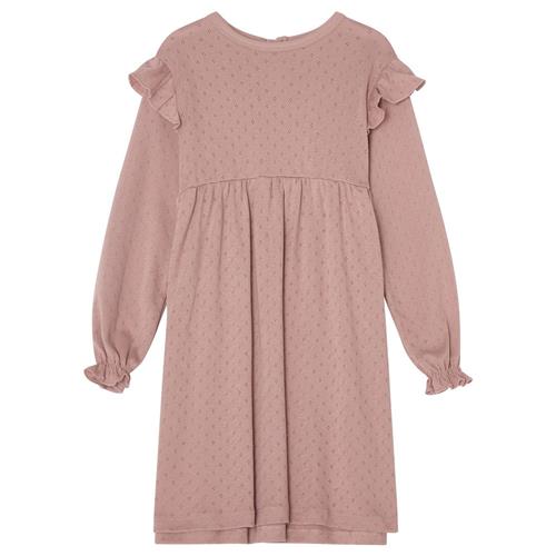 Buddy & Hope GOTS Hedda Pointelle-kjole Pink Mauve | Lyserød | 110/116 cm