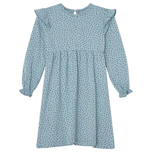 Buddy & Hope Hedda Frill Kjole med Blue Dots | Blå | 62/68 cm