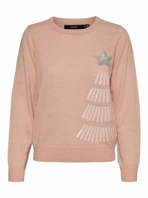 Se VERO MODA Pullover 'Tree'  abrikos / sølv ved About You