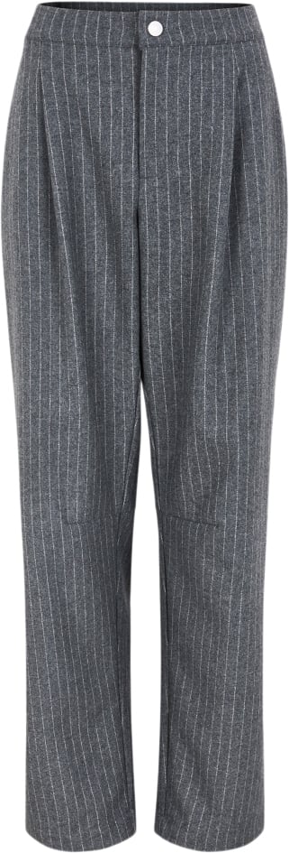 esmé studios Eshera Wool Pants GRS Kvinde Gray Melange Bukser Str L - Polyester hos Magasin