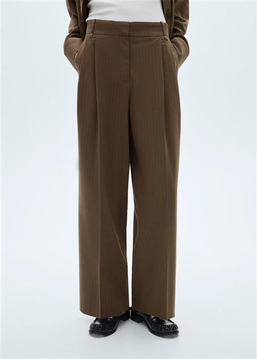 MANGO Trousers .- Stripe Kvinde 36 Bukser Med Brede Ben Str 46 - hos Magasin