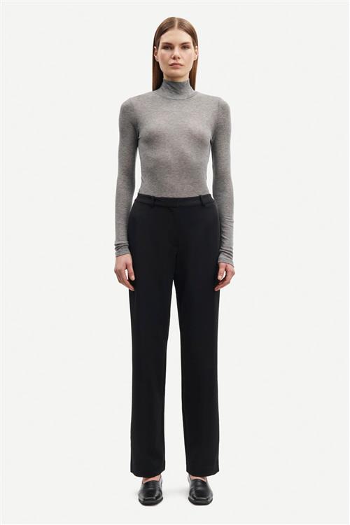 Samsøe Samsøe Sahoys Straight wb Trousers 7331 Kvinde Black Bukser Str S - hos Magasin