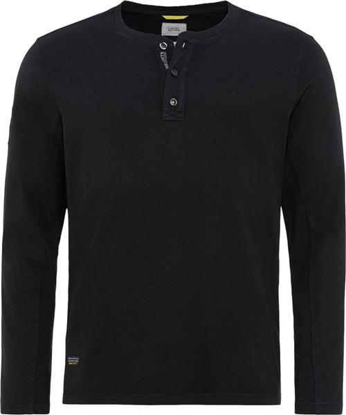 Camel Active Henley 1/1 Arm Mand Asphalt Langærmede T-shirts Str XL - Bomuld hos Magasin